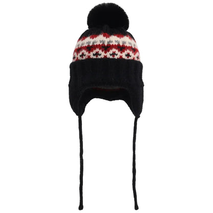 Warm Women's Knit Hat with Pom Pom