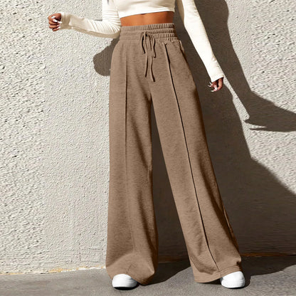 Comfortable Elastic Waist Wide Leg Joggers