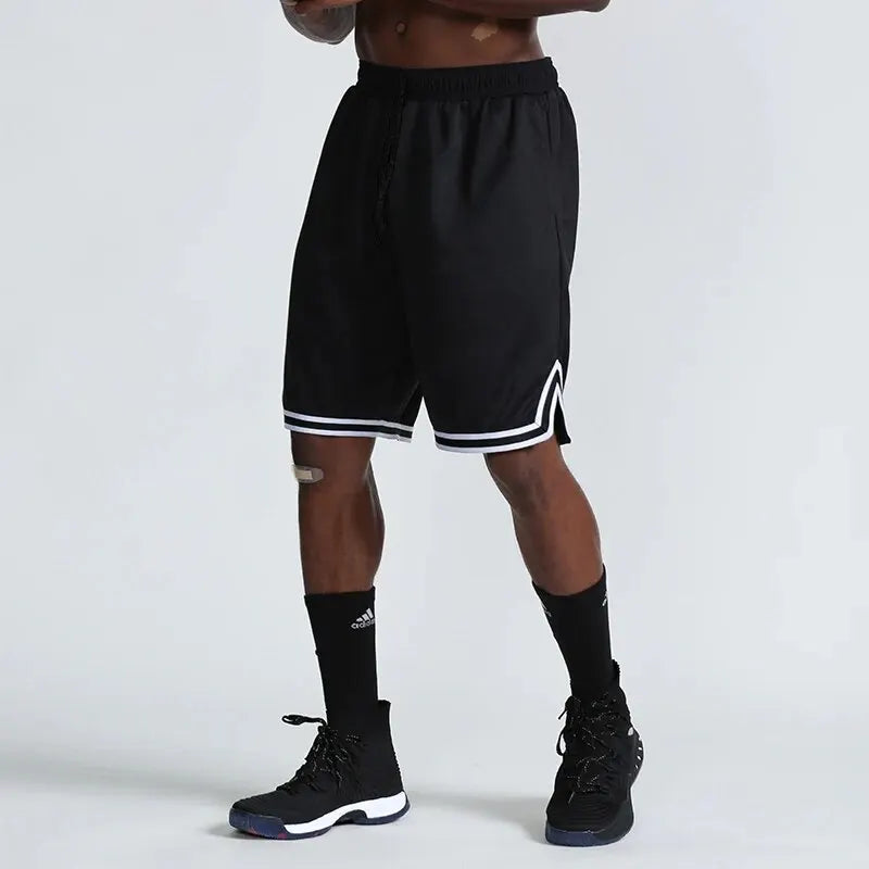 Men's Breathable Stripe Sports Gym Shorts - BritishElegance