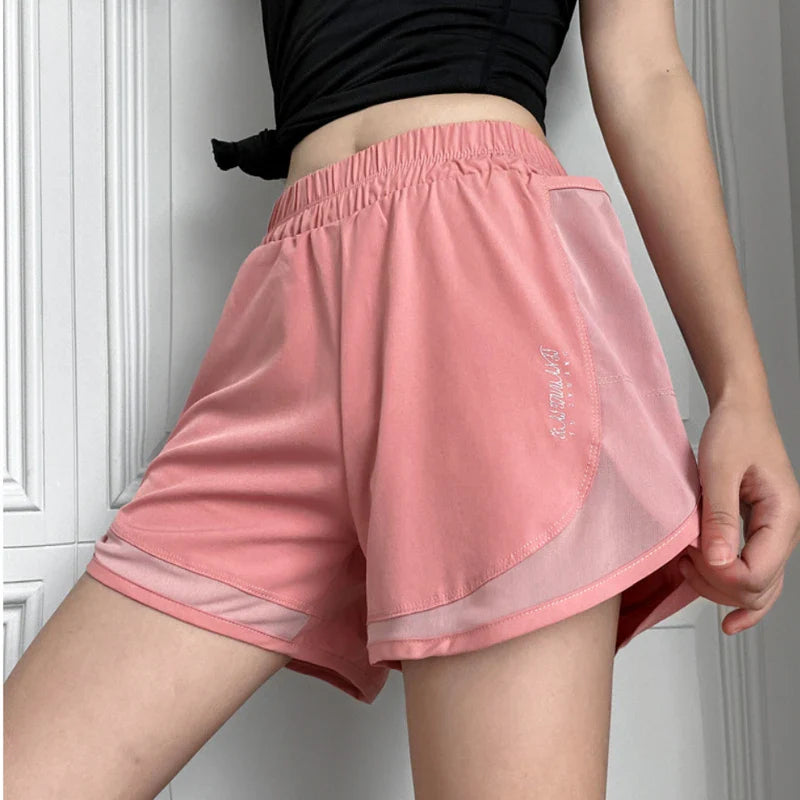 Breathable Athletic High-Waist Running Shorts