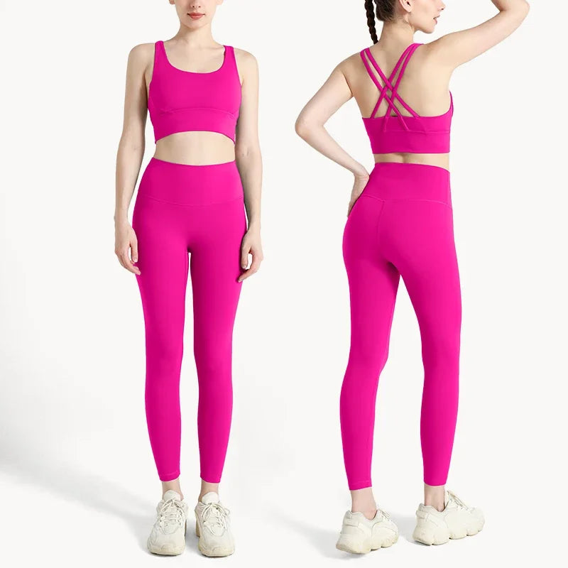 Women's Breathable 2 Piece Sports Outfit Yoga Set