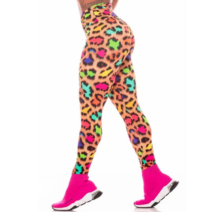 Trendy Animal Print High-Waist Shapewear Leggings