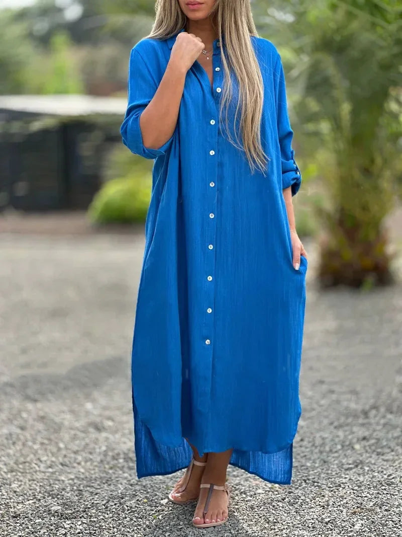 Chic Organic Cotton Summer Dress for Ladies