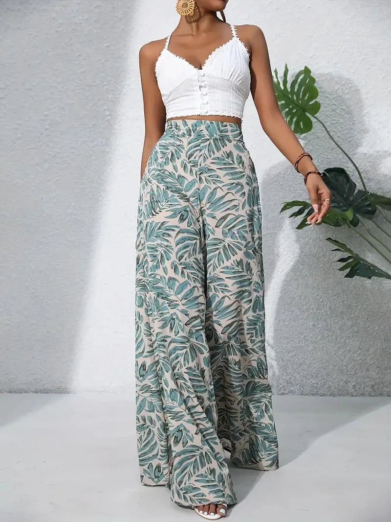 Casual Soft Flowy Capri Pants