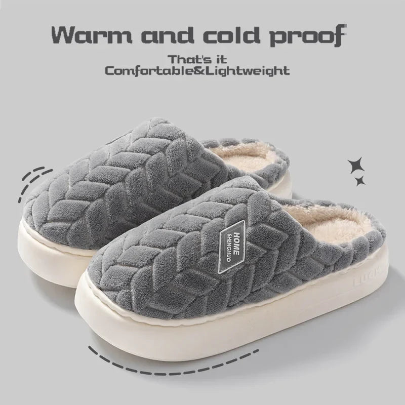 Cozy Women's Fleece Indoor Slippers with Grip Soles