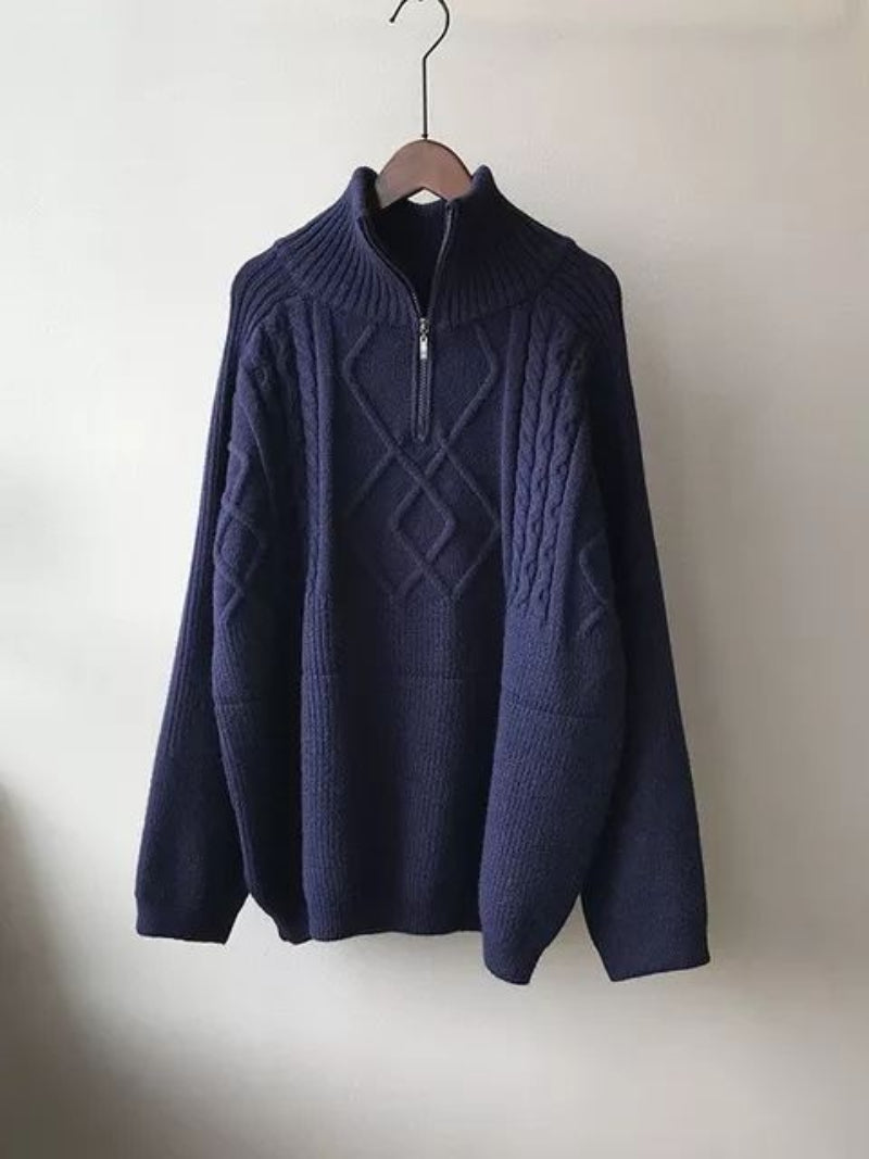 Comfy Winter Geometric Knit Sweater