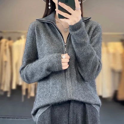 Soft Cashmere Open Cardigan | Relaxed Fit Knit - BritishElegance