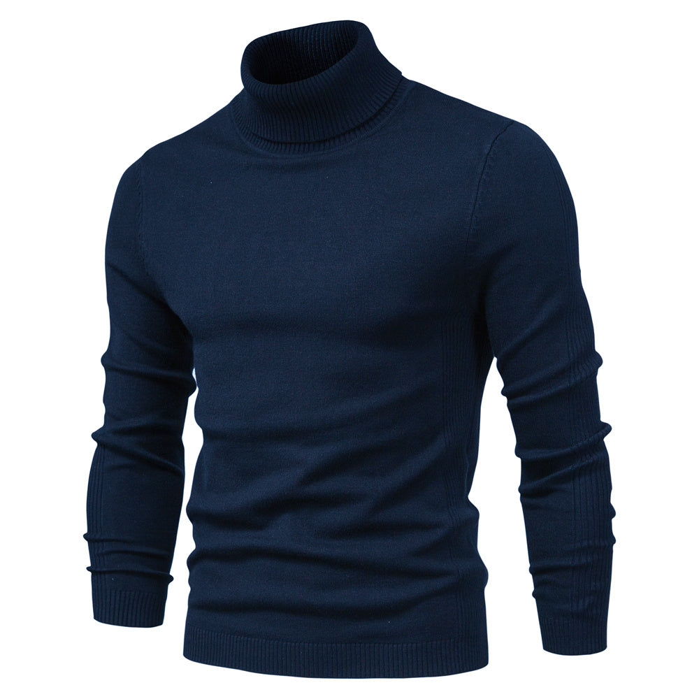 Cevori Ribbed Cuffs Turtleneck Jumper