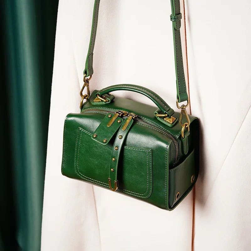 Authentic Leather Crossbody Handbag