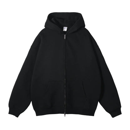 Warm Thick Fleece Zip Up Hooded Cardigan