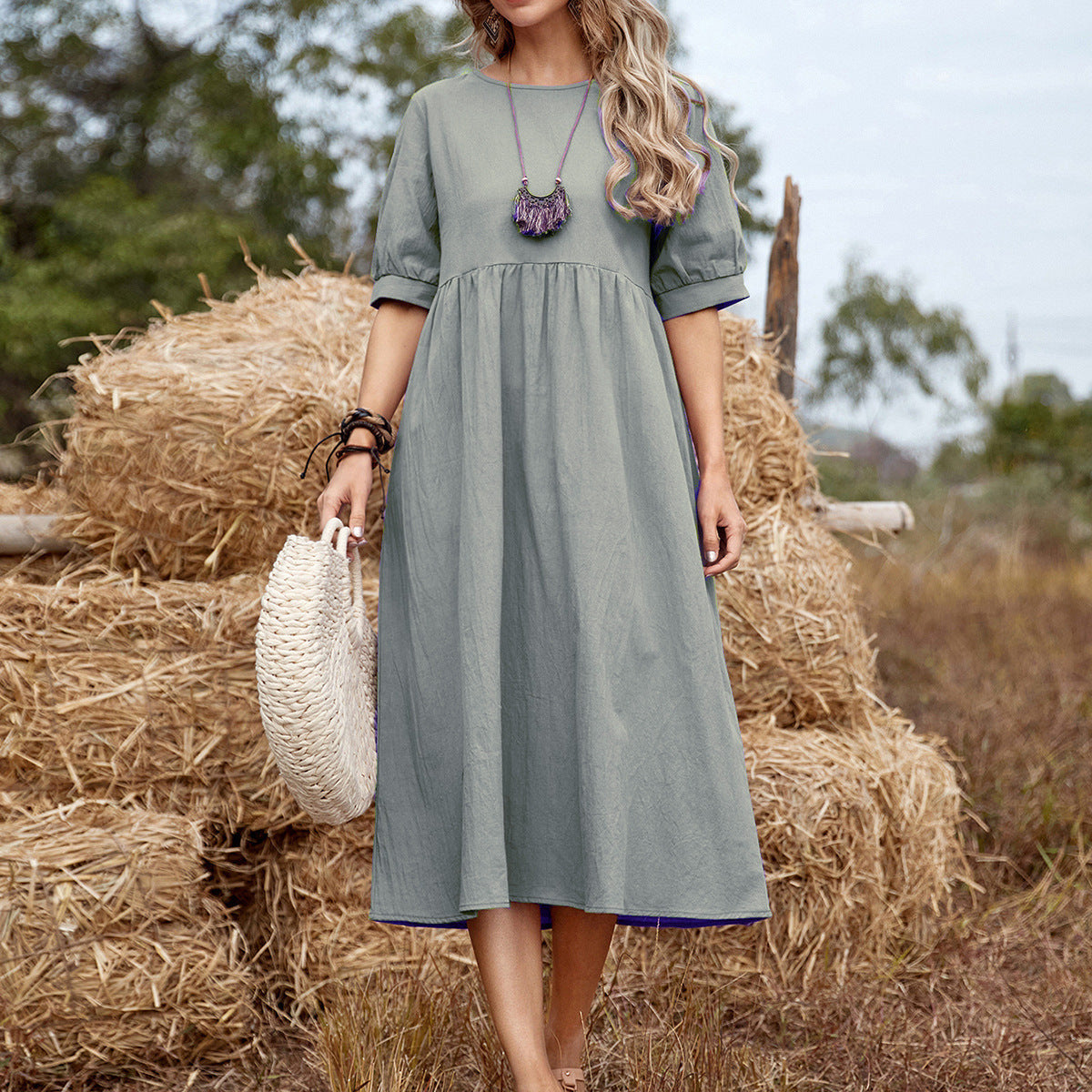 Comfortable Floral Midi Sundress for Women - BritishElegance