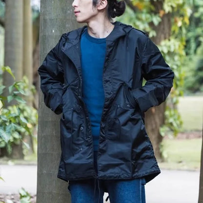 Waterproof Men's Parka Jacket - Durable Windbreaker Coat