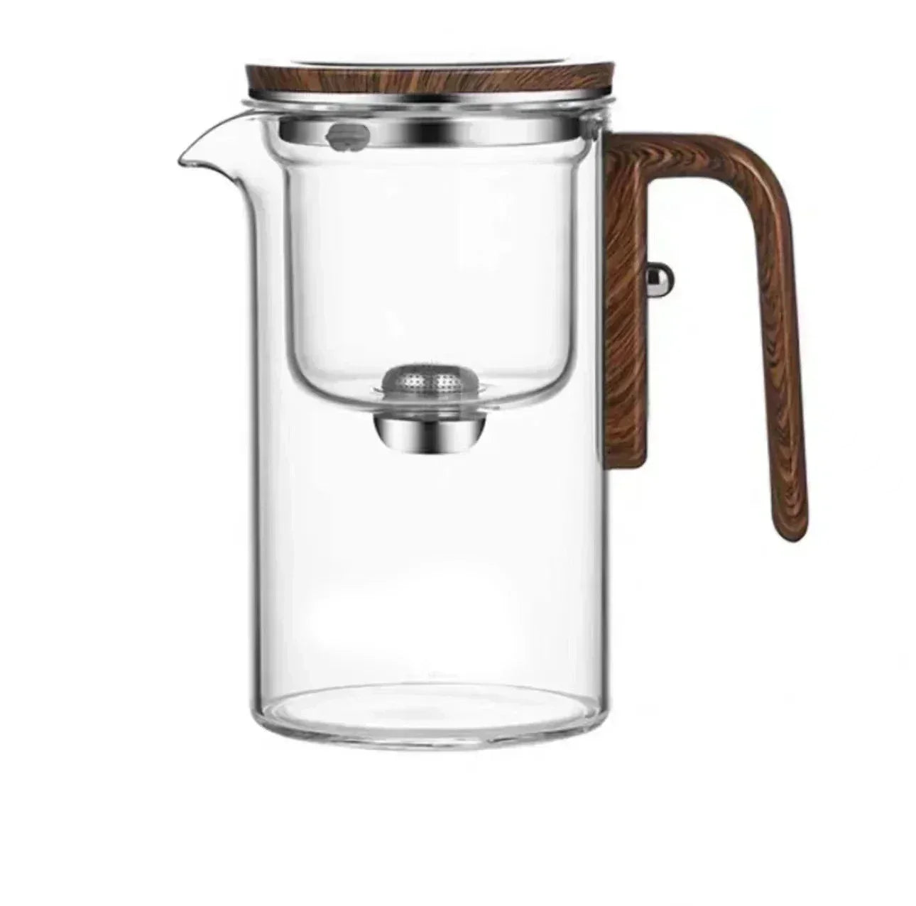 Clear Glass Tea Infuser Pot With Strainer