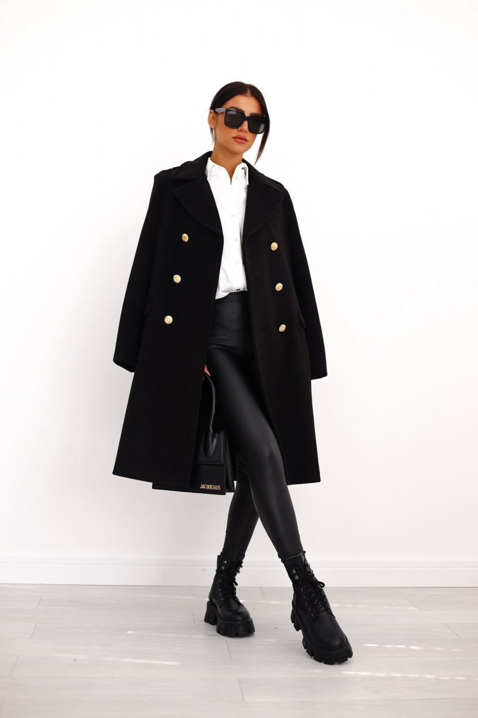 Classic Ladies Double Button Coat - BritishElegance