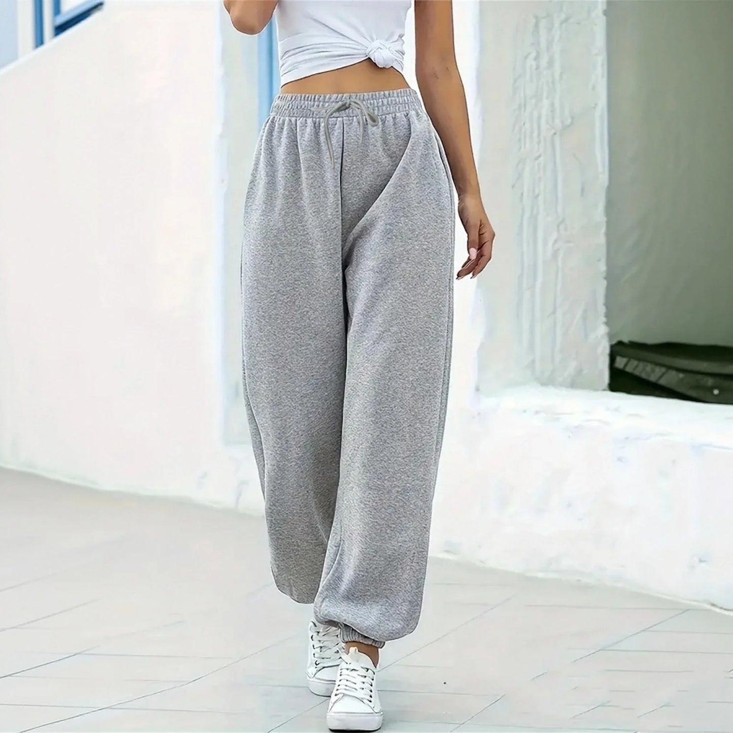 Classic Loose Fit High Waist Pants - BritishElegance