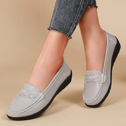 Authentic Leather Slip On Loafers for Men Large Size