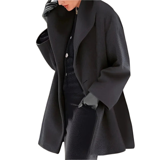 Women's Classic Warm Parka Coat with Button Front - BritishElegance
