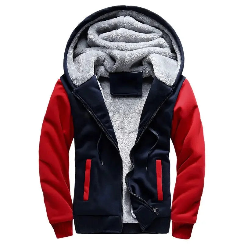 Cevori Hooded Design Fleece Quilted Jacket