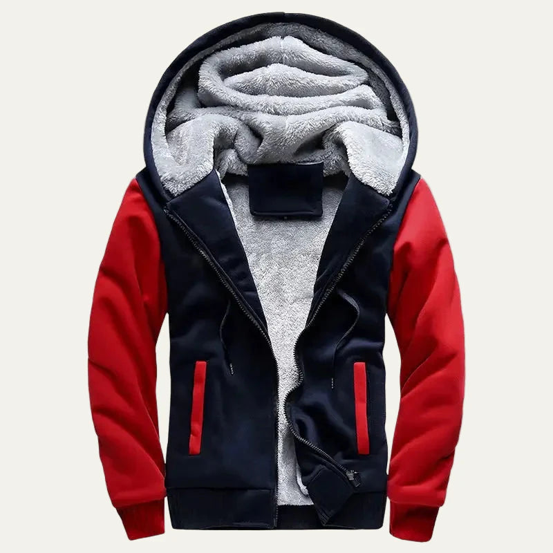 Men’s Thermal Fleece Lined Hooded Zip Jacket