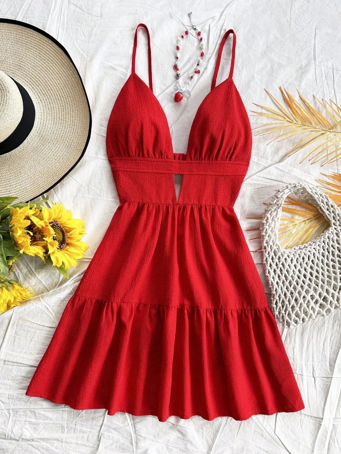 Sleeveless Leopard Print Sundress for Women Summer Wear