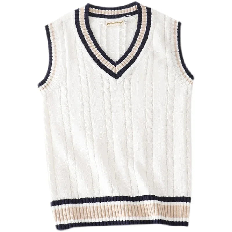 Chunky Patterned Open Front Vest