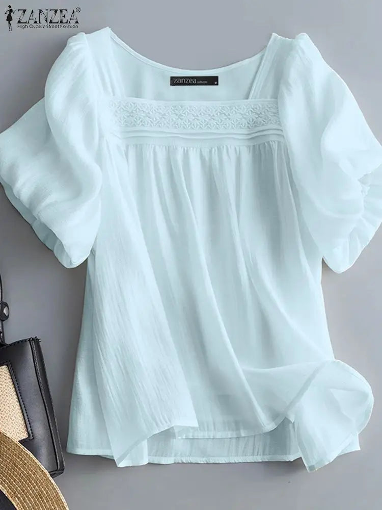 Casual Fit Ruffled Neckline Top
