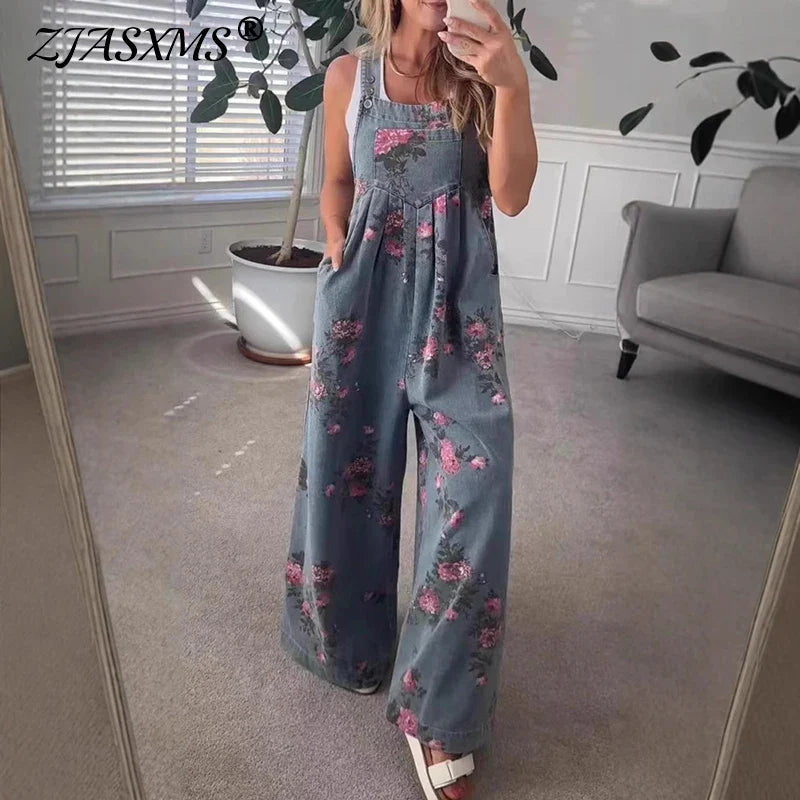 Classic Blue Jeans Romper for Women - BritishElegance