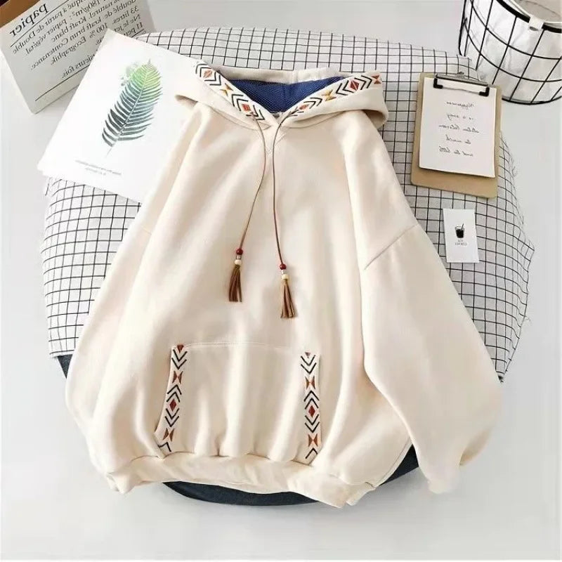 Soft Oversized Fleece Hooded Sweatshirt - Casual Warm Hoodie - BritishElegance