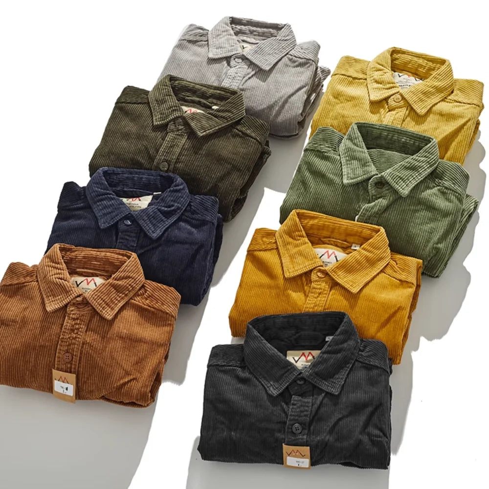 Warm Corduroy Mens Jacket – Fitted Winter Coat - BritishElegance
