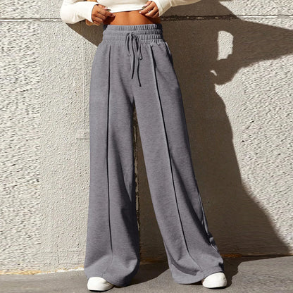 Comfortable Elastic Waist Wide Leg Joggers