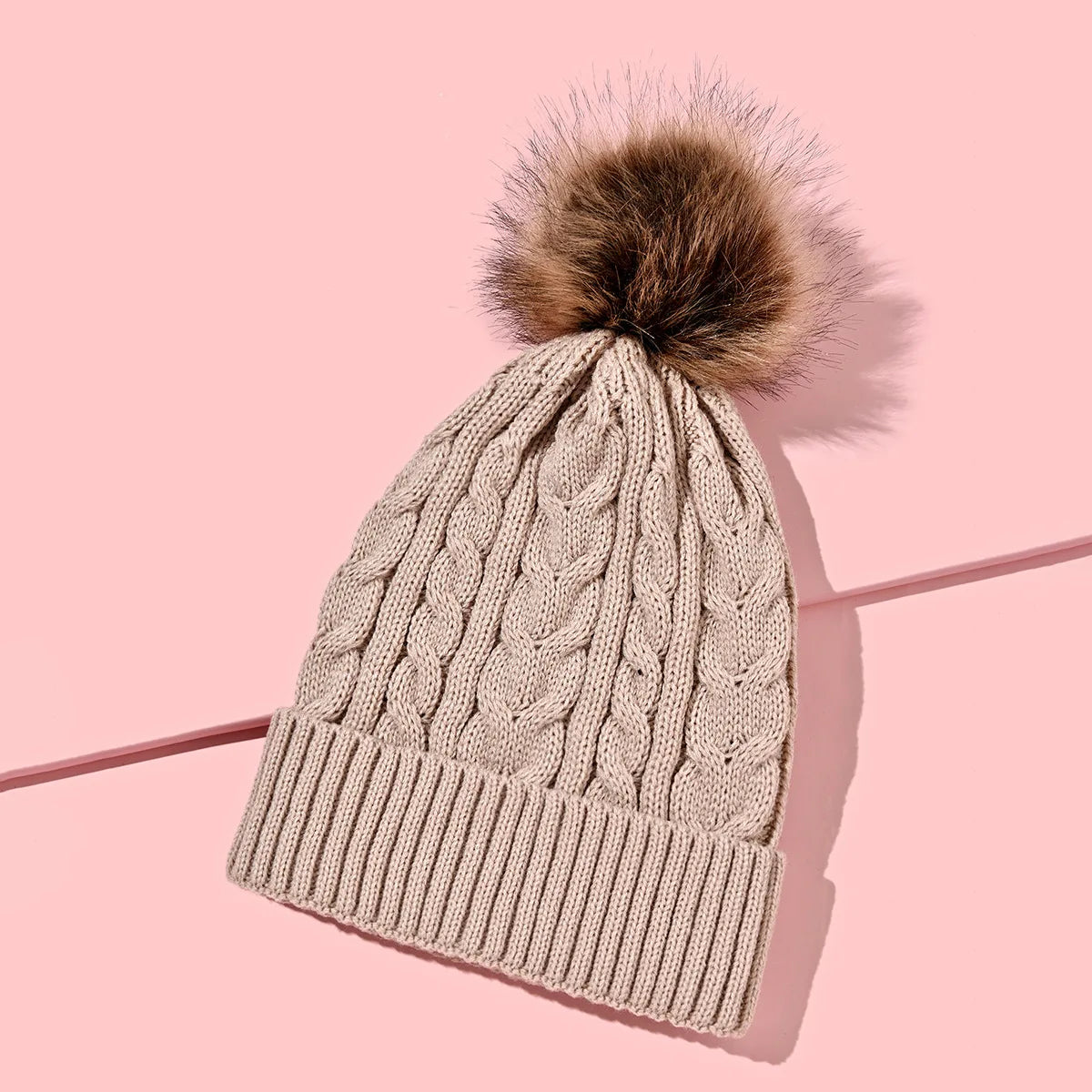 Soft Pom Pom Winter Beanie for Women