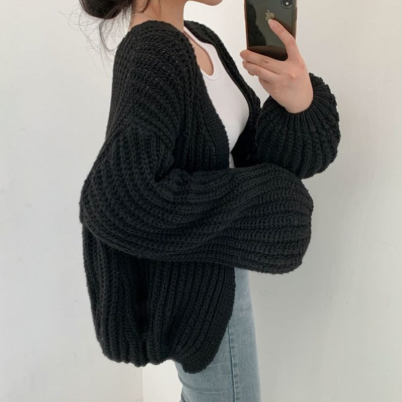 Women's Cozy Open Front Cardigan Sweater