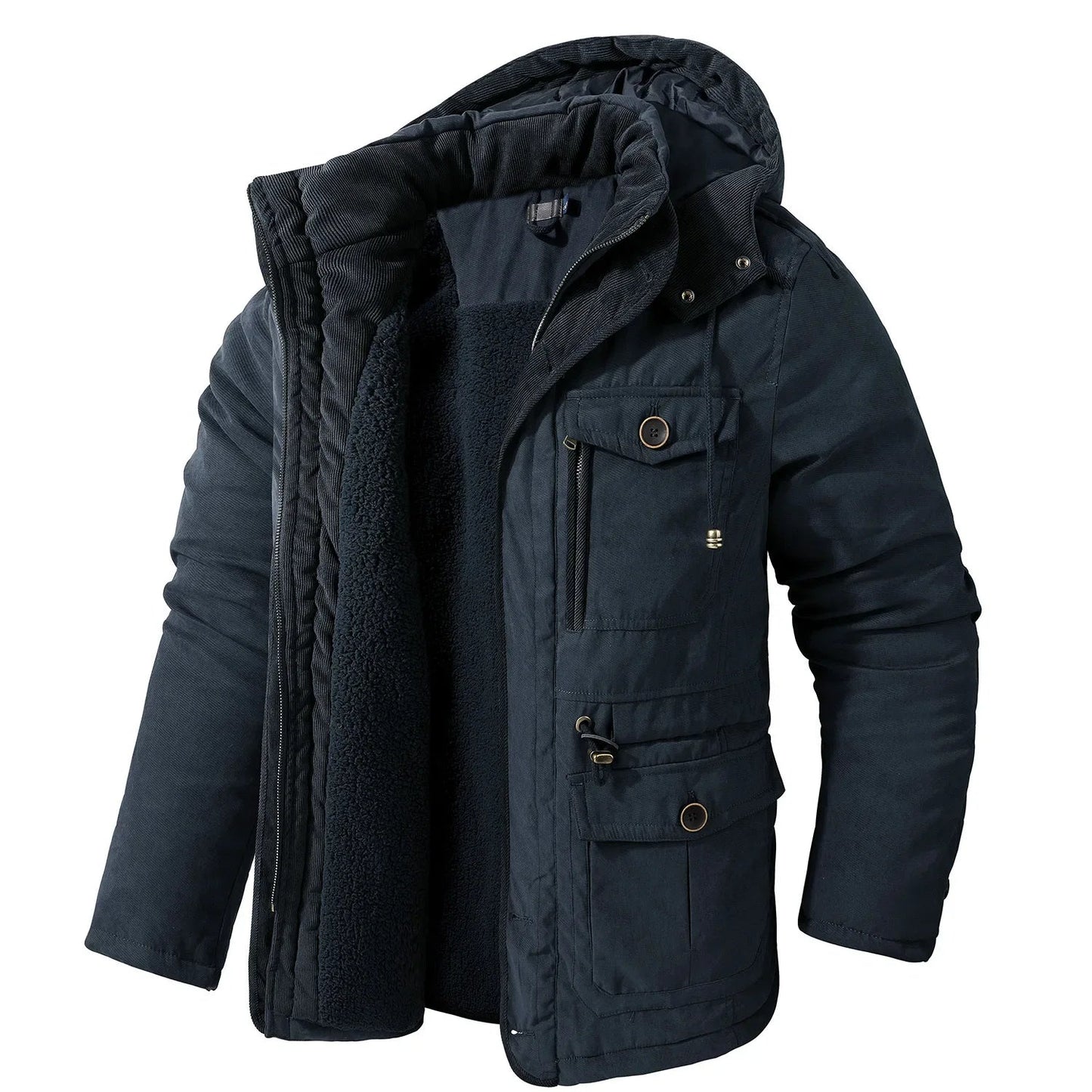 Warm Waterproof Parka Jacket with Fleece Lining