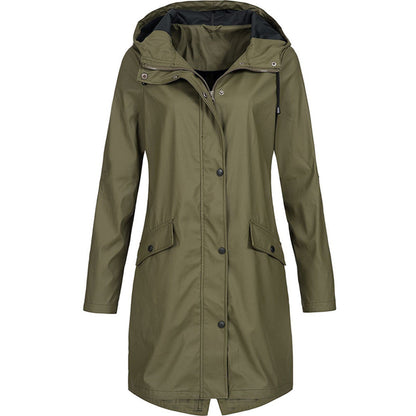 Hooded Mid-Length Ladies Coat | Long