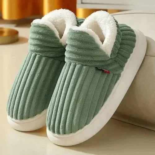 Warm Fuzzy Slippers for Women - Grip Soles, Cozy Fit