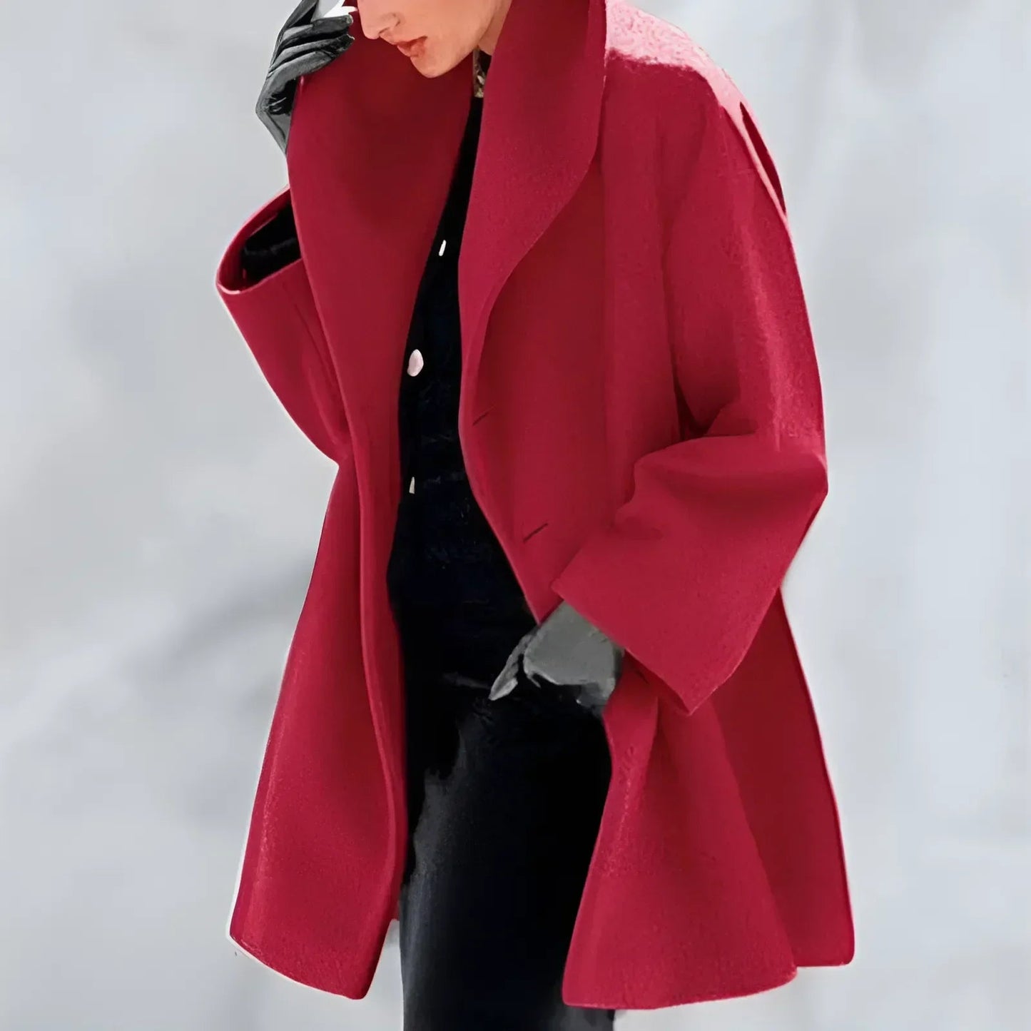 Women's Classic Warm Parka Coat with Button Front