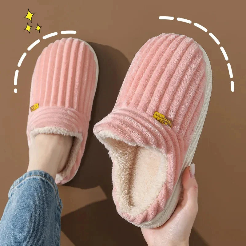 Cozy Faux Fur Slide Slippers – Soft Warm Indoor Shoes