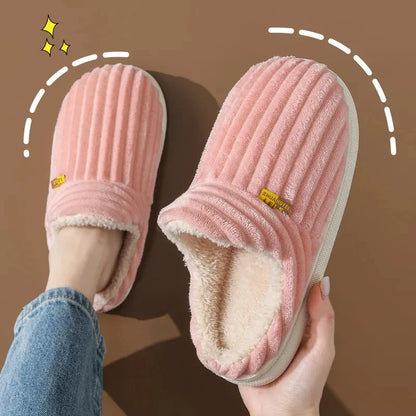 Cozy Faux Fur Slide Slippers – Soft Warm Indoor Shoes