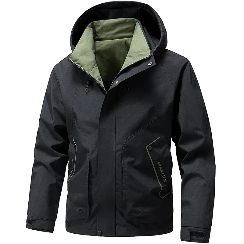 Cevori Hooded Zip Enclosure Ski Jacket