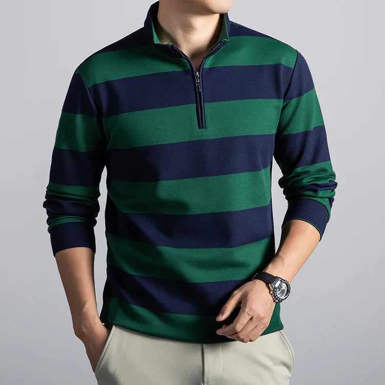 Comfy Striped Crew Neck Long Sleeve T-Shirt
