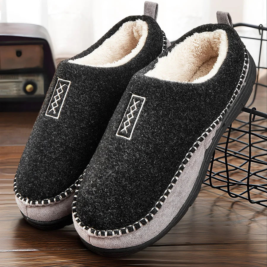 Cozy Men's Fleece Lined Slipper Shoes - BritishElegance