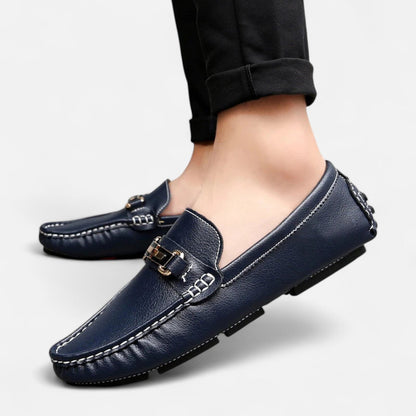 Men’s Leather Horse Bit Driving Loafers