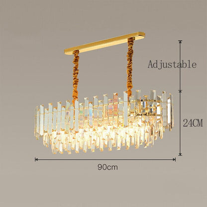 Circular Glass LED Lamp With Gold Accent