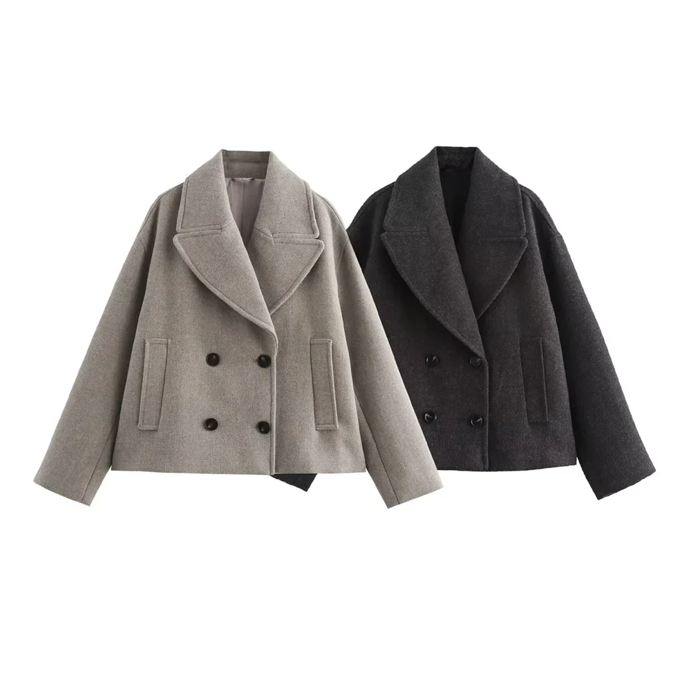 Classic Fit Double Breasted Winter Women's Coat - BritishElegance