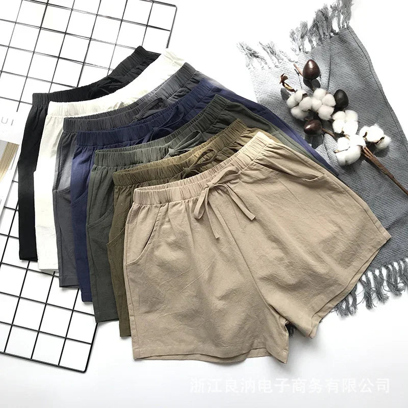 Comfortable High Waist Summer Shorts - BritishElegance