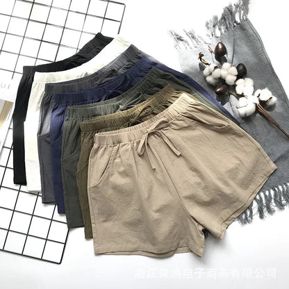 Comfortable High Waist Summer Shorts - BritishElegance