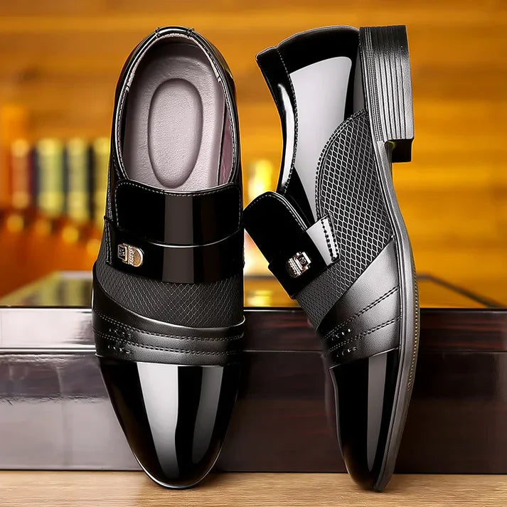 Slip-On Patent Oxford Office Shoes Men