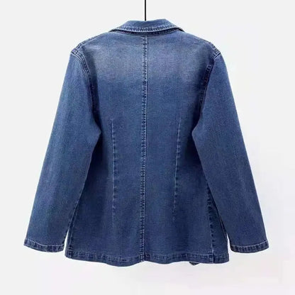 Alessia - Classic Waisted Denim Blazer