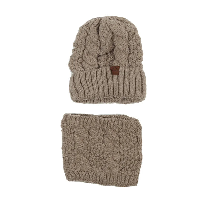 Warm Women's Knit Hat and Scarf Gift Set