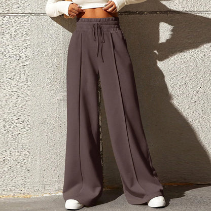Comfortable Elastic Waist Wide Leg Joggers